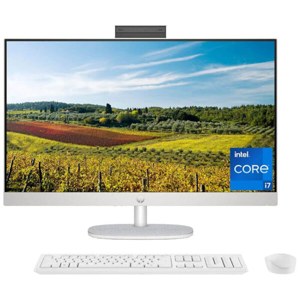 HP DESKTOP AIO 27-CR0001I/INTEL I7-1355U/16GB/512GB SSD/DOS/27"/ENG/BT/SHELL WHITE/(9A158PA#UUF)